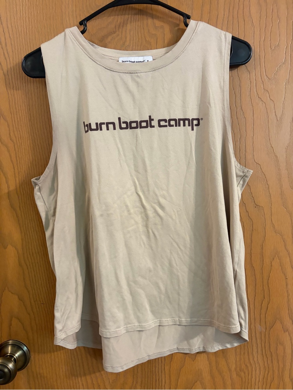 Burn Boot Camp Women’s Tan Tank Top Medium